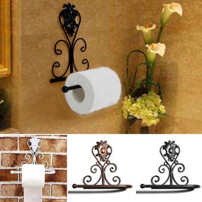 Classic Bathroom Accessories  Vintage Iron Toilet Paper Towel Roll Holder Bathroom Wall Mount Rack