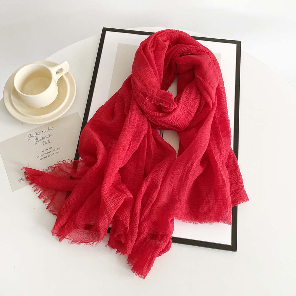 Comfortable Fit Breathable Silk Scarf Cotton And Hemp Scarf Retro Headscarf
