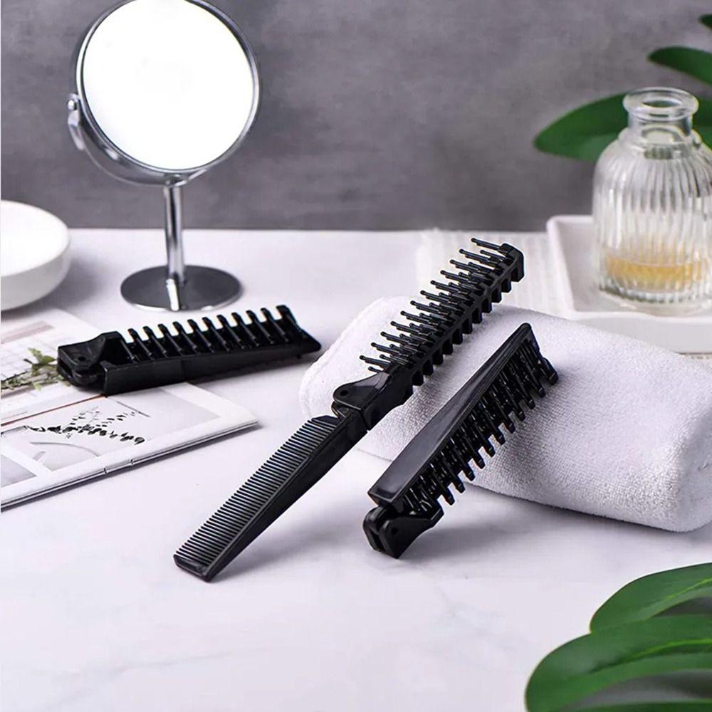 4pcs Oil Head Folding Pocket Combs Hair Brush Hairdressing Combs Portable Hair Comb  Man Women