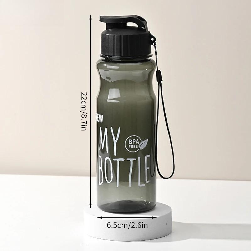600ML Transparent&Portable Leak-proof Shaker Sports Water Bottle with Lid for School Gym Travel Girl Boy BPA Free Children's Mug