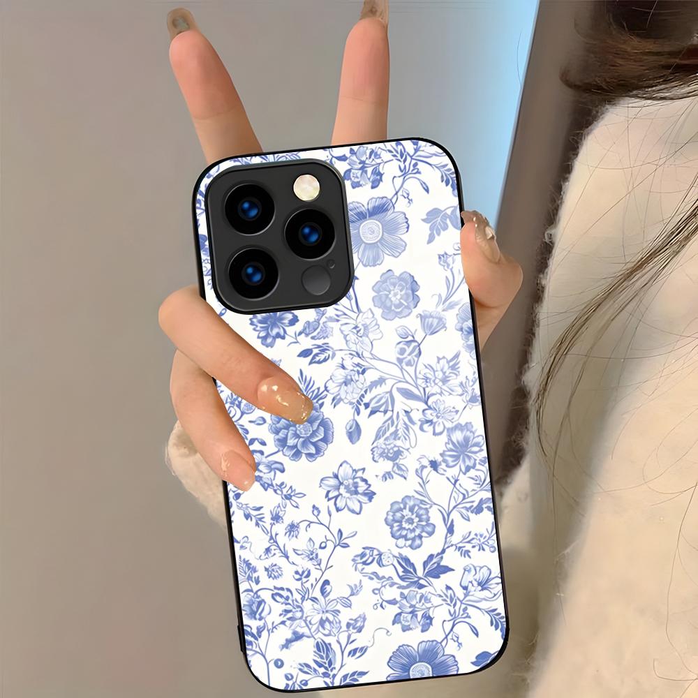 Oriental Blue And White Phone Case For IPhone 17 Pro Max 16 15 14 Pro Max 13 11 Plus Glass Cover