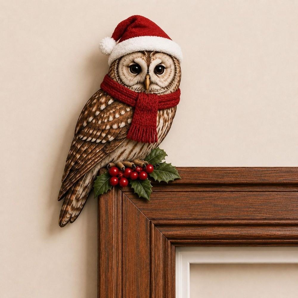 Modern Door Corner Pendant Wooden Animal Door Sign Gate Top Decoration Owl Door Frame Gift