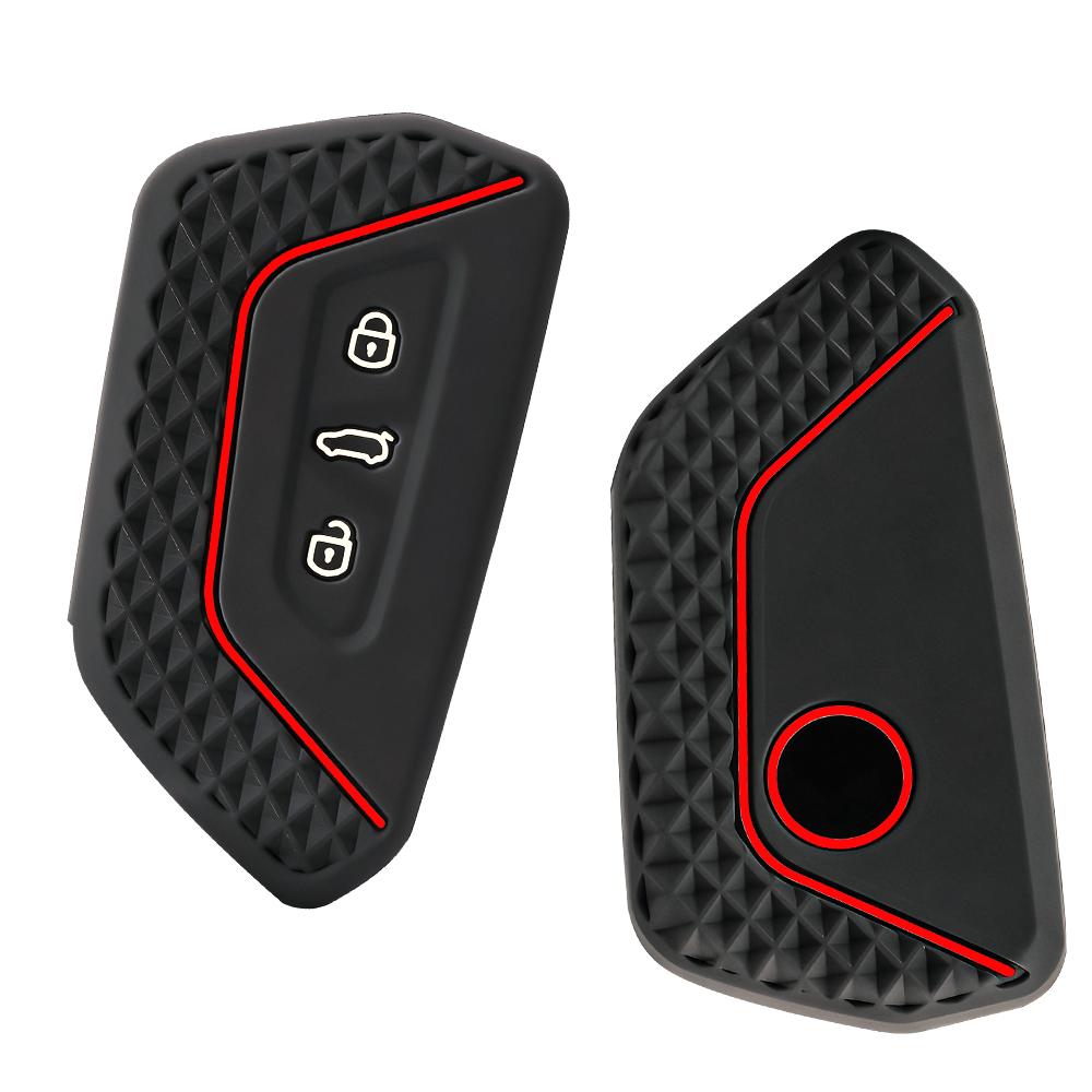 New Style Fit For Vw Golf 8 Mk8 Gti Gtd R Id3 Id4 Decoration Silicone Auto Key Fob Cover Remote Mount Case Trim Auto Auto Accessories