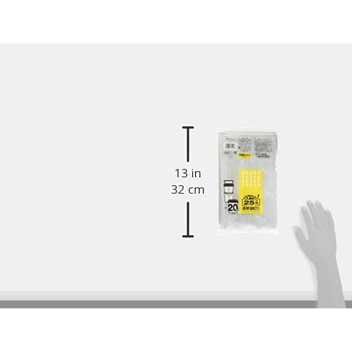 Japan Sanipack Garbage Bags, Transparent Polyethylene Bags, 20L, 25-Count, U28T