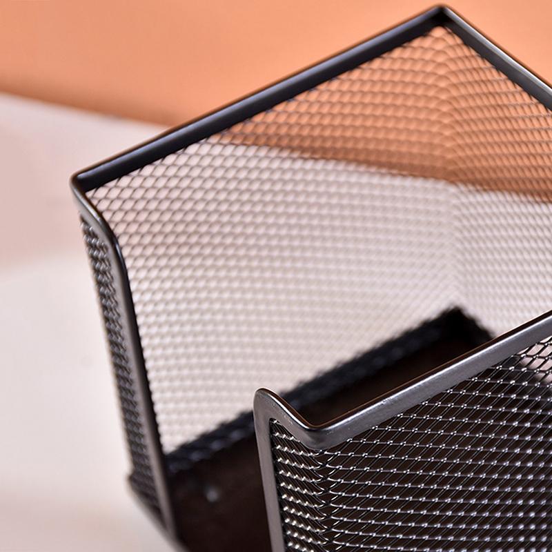 Office Supplies Storage Box Metal Mesh Desktop Sticky Note Box 6Cm