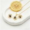 Heng Dian Oro Bijouterie Website  Elegant Women 18k Gold Plated Earring Pendant Earrings and Necklaces Sets