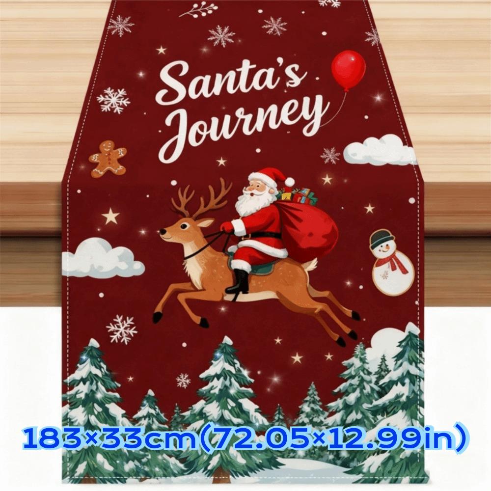 New Year Christmas Table Runner Navidad Gift Flag Cover Christmas Table Flag Xmas Party Merry Christmas Decorations