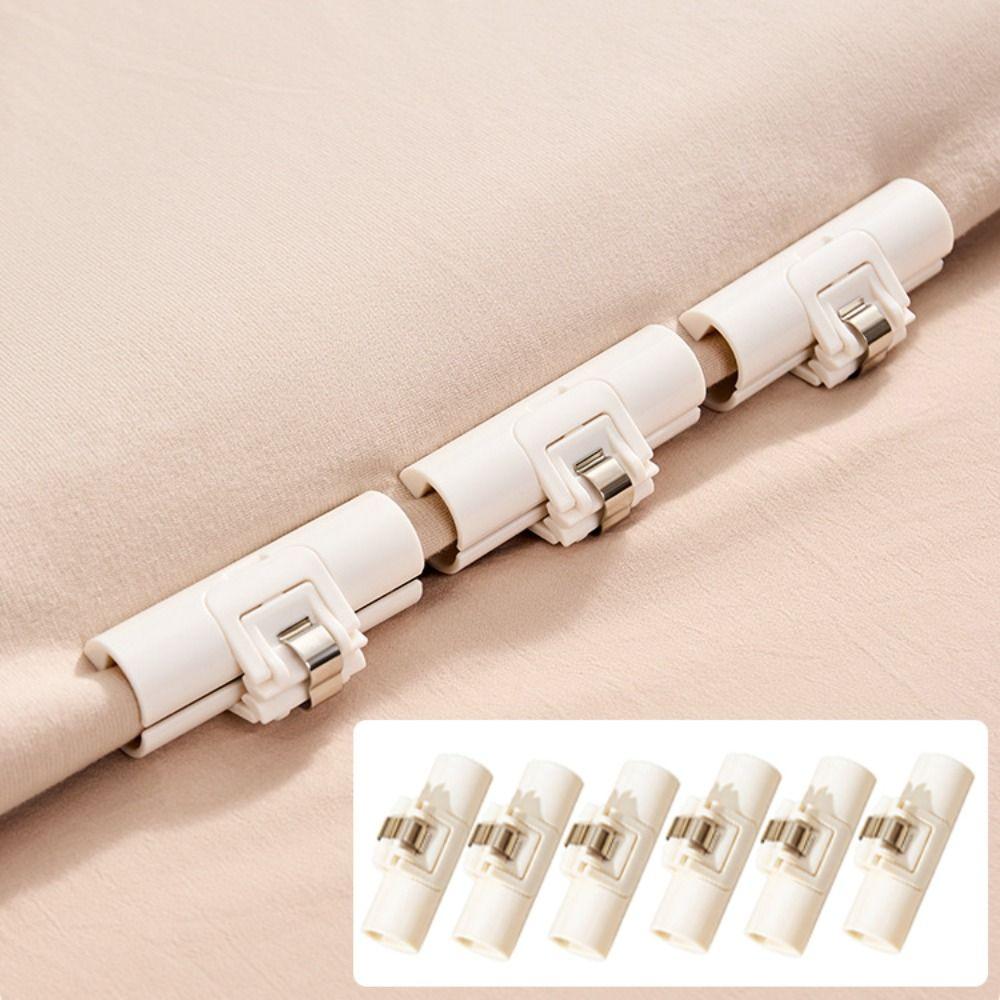 6Pcs Invisible Bed Sheet Clips Non Slip Quilt Cover Fastener New Mattress Sheet Buckle