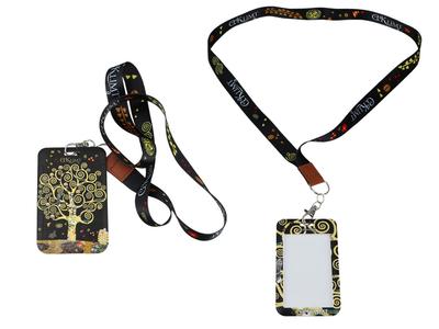 ID Card Case Gustav Klimt Tree of Life Lanyard for Cards