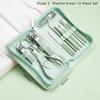 7/9/10/12/16/18/22/26pcs Nail Knife Set Stainless Steel Beauty Set Zipper Bag Manicure Knife Planer Nail Pliers Manicure Tools
