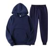 Men's Solid Color Sports Jacket & Trousers Set - Hoodie Included (Spring, Autumn, Winter)
