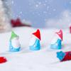 30Pcs Mini Christmas Hat Gnome Figurine Tiny Faceless Dwarf Resin Statue Miniature Colorful Hat Elf Ornament Fairy Garden Decoration