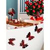 6pcs/Set Valentine's Day Collection Double Layered 3D Design Butterfly Stickers Vinyl Decal for Home Spring Decor Refresh Home Decoration Stickers