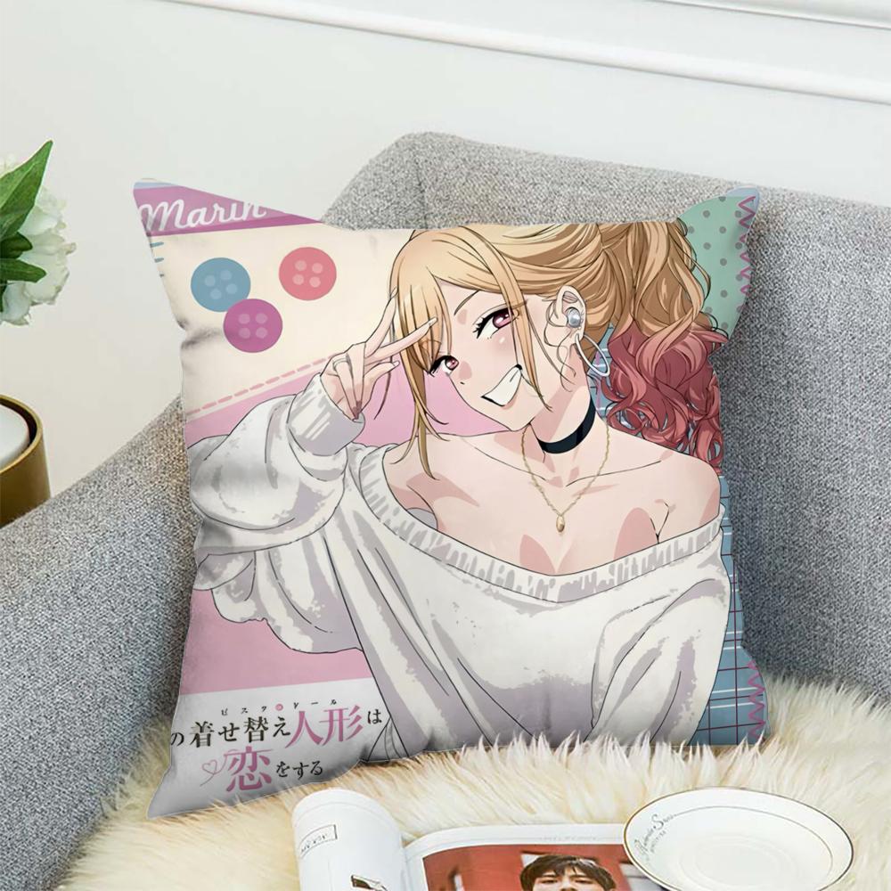 My D-Dress-Up DarlingS Pillow Case For Car Sofa Decorative Home Double-sided Print Plush Square Throw Pillow Cushion Cover