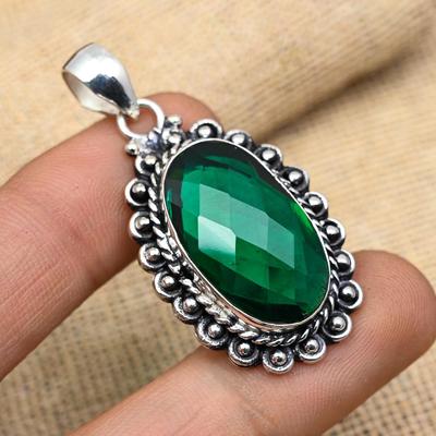Chrome Diopside Gemstone Handmade 925 Solid Sterling Silver Jewelry For Women