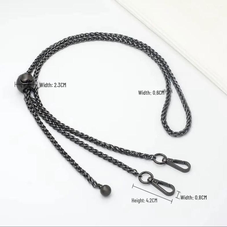 Gold Ball Adjustable Metal Chain Shoulder Strap for Bags - Crossbody and Single Shoulder Use (Accessories Sold Separately)