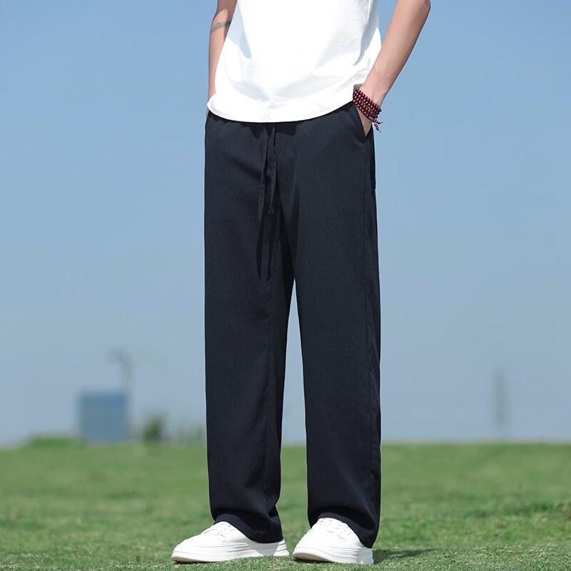 ROMON Men s Chinese Style Straight Leg Casual Pants XL