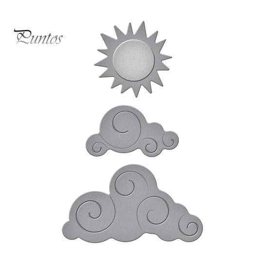 

Солнце облако дизайн резки штамп дети DIY ремесло трафарет записки плесень Декор инструмент серебряный