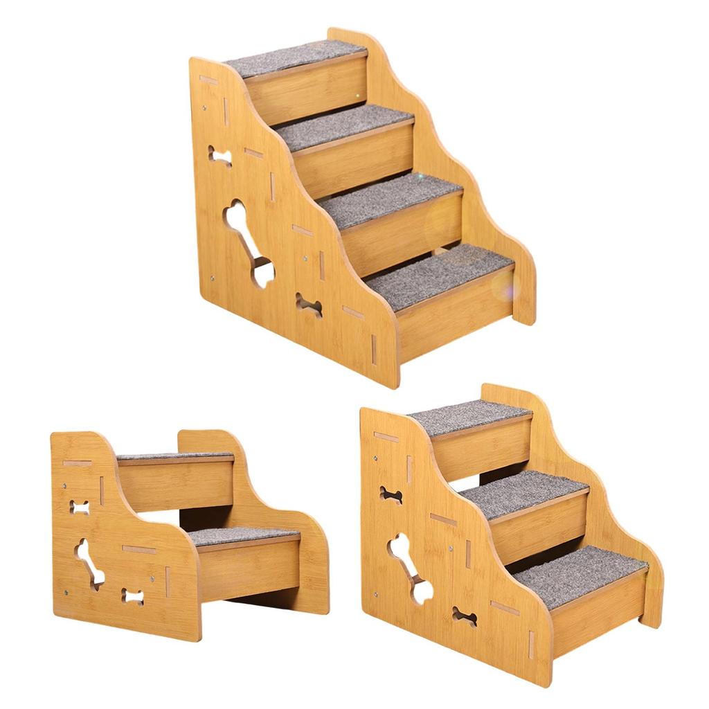 Scale in Legno per Animali Domestici Rampa Gradino Antiscivolo per Cani Gatti Letto Divano Divano per Uso Domestico