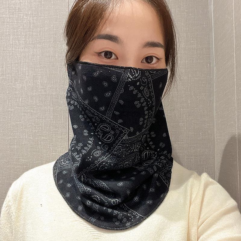 Unisex Ear-hook Face Mask: Warm, Windproof, Full-Face Protection, Integrated Neck Warmer for Driving & Cycling - Versatile Internet Celebrity Snood