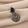Black Onyx Gemstone 925 Sterling Silver Women Jewelry Elegant Pendant 1.8" For Thanksgiving/Anniversary Gift CP-45-18