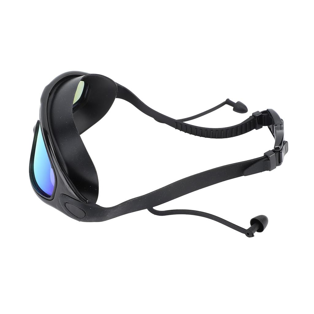 Swim Goggles Wide View Swimming Goggles Waterproof Anti Fog Electroplating Swim Glasses with Earplugs for Swimming