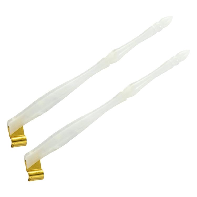 

2Pcs Dip Pen Holder Resin Oblique Dip Pen Holder with Adjustable Metal Flange for Adult Student Handwriting Sketching белый