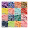 Misaki Tsumami Zaiku Chirimen Fabric Scraps - Floral Japanese Pattern, Lined, 30x30cm Cut Cloth, Large Assortment, Colorful Japanese Fabric Material
