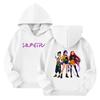 Women's Hooded Gradient Printed Long Sleeved Sweatshirt Loose Women's Sweatshirt  Sweatshirt