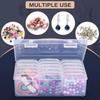 Storage Organizer Box Set 12/14/15/24/30Pcs Small Clear Plastic Bead Storage Containers For Small Items Crafts Jewelry
