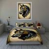 Elegant Black Horse. Bedding Duvet Cover Sets Duvet Covers Pillowcases Gifts (1 * Duvet Cover 2 * Pillowcases, Without Duvet Insert)