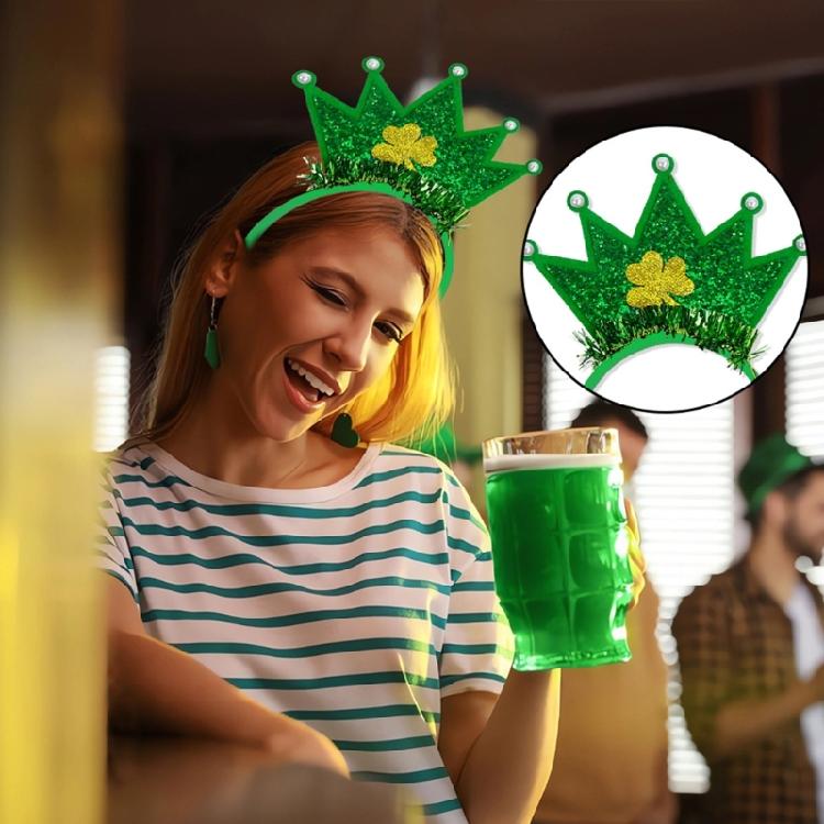 Irish Shamrock Headband Multiple Type Saint Patricks Day Headband for Adult
