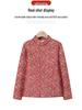 Grandma's Winter Floral Cotton Jacket with Velvet Lining - Warm, Thickened, Small Size for Elderly Women