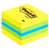 Mini Bloc Cube - 3M - 2051L - 400 Feuilles - 5,1 X 5,1 Cm - Citron, Bleu, Vert