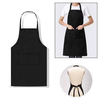 Adjustable Cooking Apron Waterproof and Oil Resistant Kitchen Chef Apron Dirt-resistant Smock Sleeveless Aprons with 2 Pockets