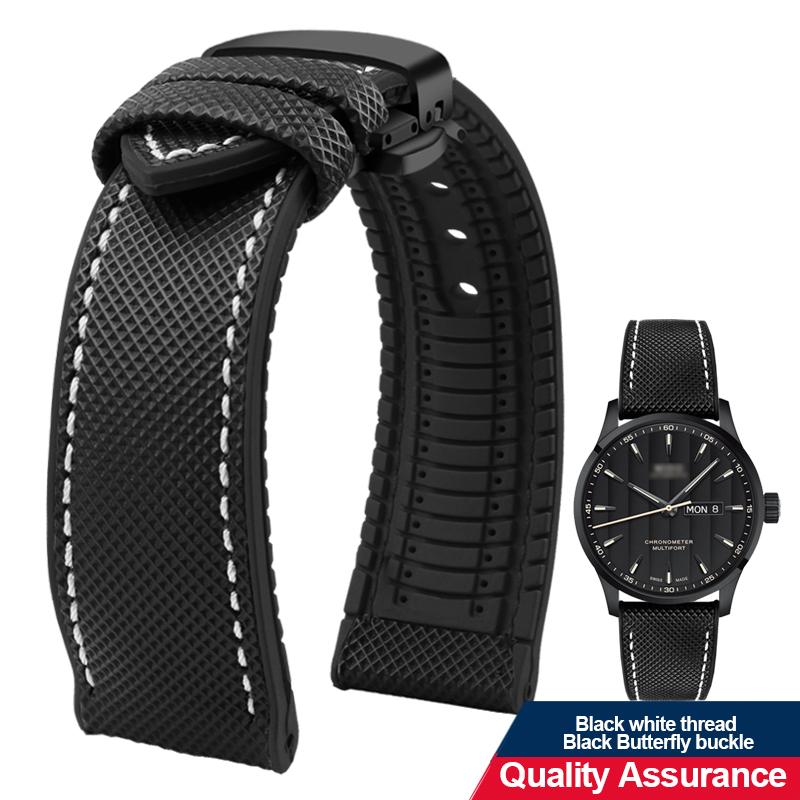 12 color high quality rubber Watchband 20 21 22 23mm 24mm for men and women watchstrap accessories Black red orange yellow Green