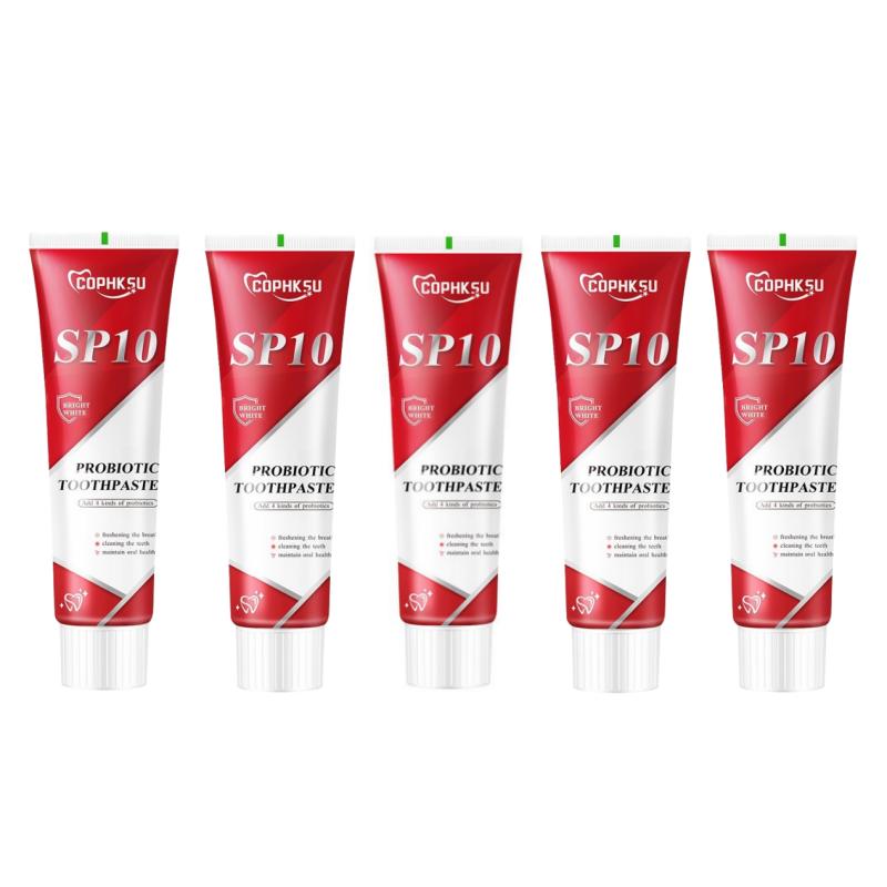SP10 Probiotic Toothpaste 100g - Whitens Teeth, Removes Plaque & Yellow Stains, Fights Cavities, Freshens Breath, Gum Care - Enamel Safe