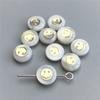 Shell Bronzing Moon Star Hearts Bead Charm Round White Freshwater Pearl of Shell Bead for Jewelry Making Diy Necklace Accessory