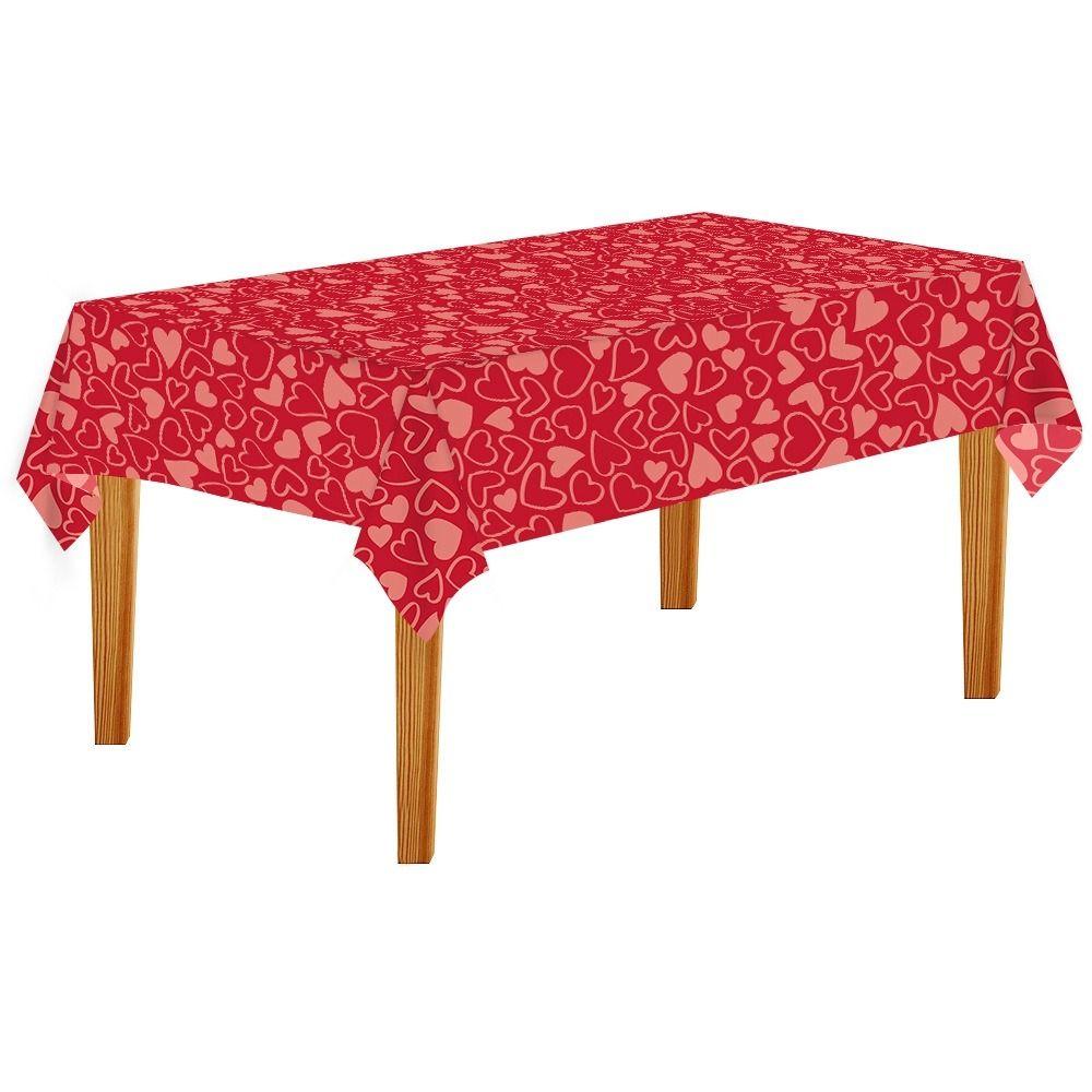 Plastic Valentine's Day Tablecloth Waterproof Table Cover New Disposable Tablecloths  Wedding