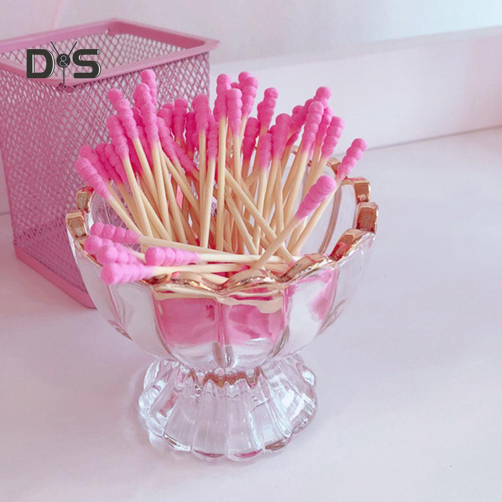 Tendre Double tête jetable maquillage coton-tige cosmétiques nettoyant dissolvant