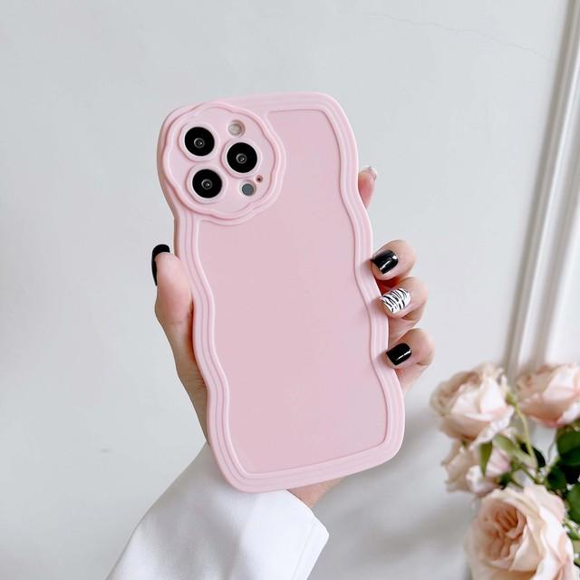 Противоударный матовый силиконовый мягкий чехол Ins Big Wavy Jane для Iphone 11 12 Mini 13 Promax 14 Pro Max 7 8 Plus