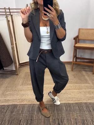 2026 Spring Women's European & American Casual Suit Set - Stylish & Comfortable for Commuting