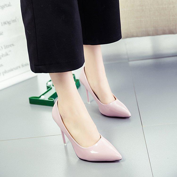 Chaussures super hautes pour femmes en cuir verni à talons hauts printemps été escarpins à bout pointu chaussures de mariage femmes rose noir rouge blanc