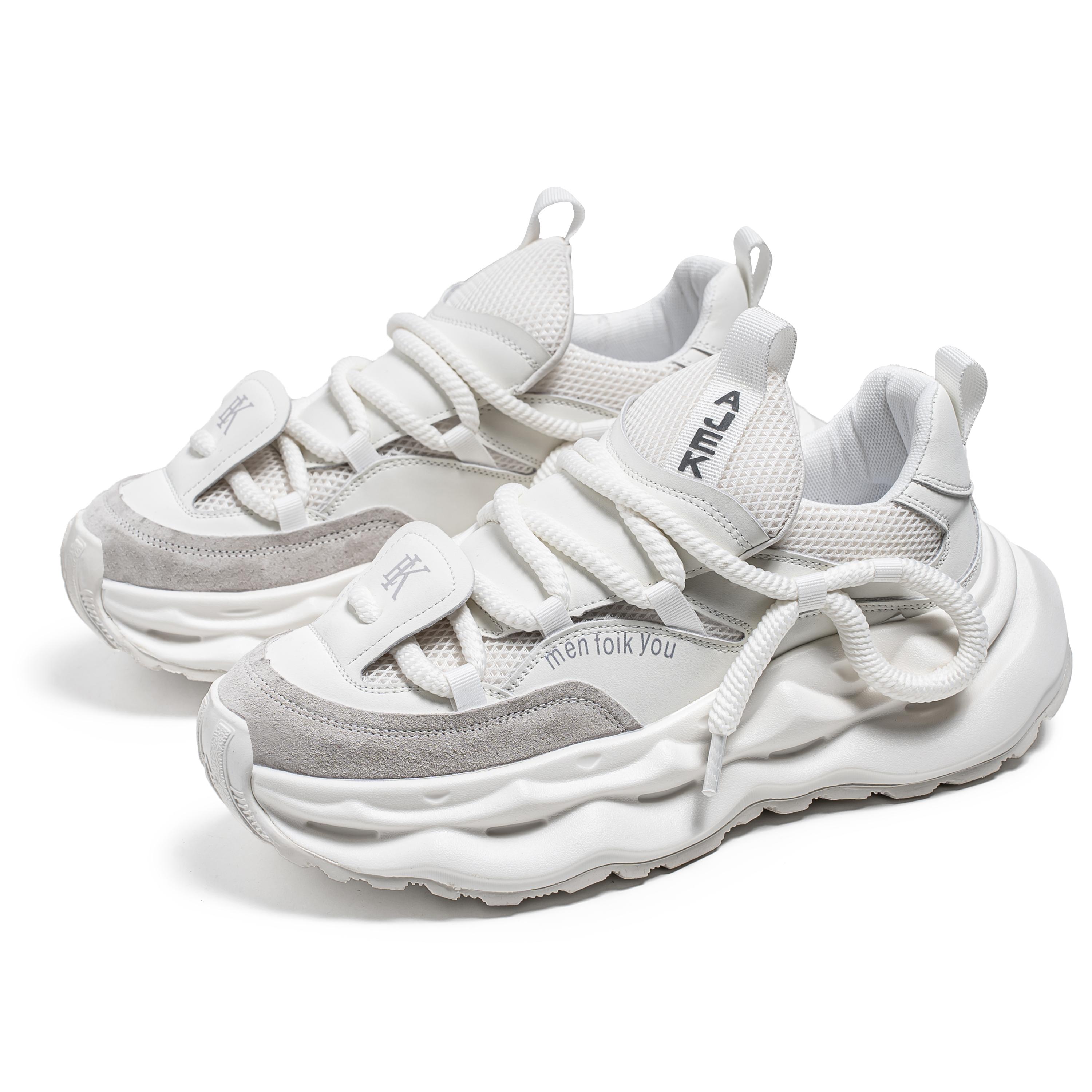 

Кроссовки мужские дизайнерские спортивные туфли модные повседневные из микрофибры кожа ткань дышащие высокие туфли на плоской платформе 39