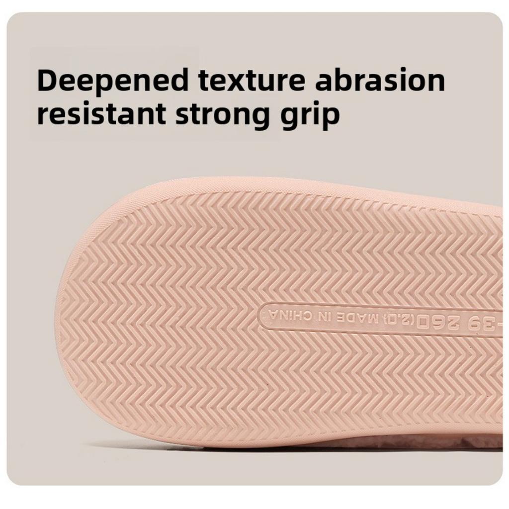 Home Cotton Slippers Women's Winter Bag with Cute Cartoon Teddy Bear Indoor Home Plush Warm Fur Slippers Men