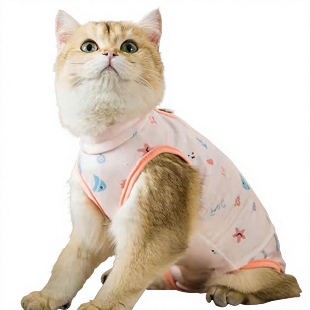 Cat Clothes Dog Apparel Spay/Neuter Recovery Suits Weaning Outfits Soft Comfortable Cotton Wear Post-Surgery Care Gowns Japan
