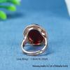 Beeswax Blood Amber Oval Ring - Unisex Ethnic Style, Adjustable, New Permanent Design.