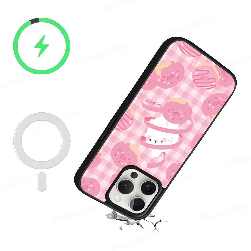 Kawaii Cute Rabbit M-MolangS Anime Magnetic For Magsafe Phone Case For IPhone 17 Air 16 Pro Max 15 14 13 12 11 Protective Cover