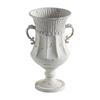 Distressed White Metal Vases Tall Farmhouses Antique Flower Pot Urn Planter for Wedding Table Centerpieces Decoration
