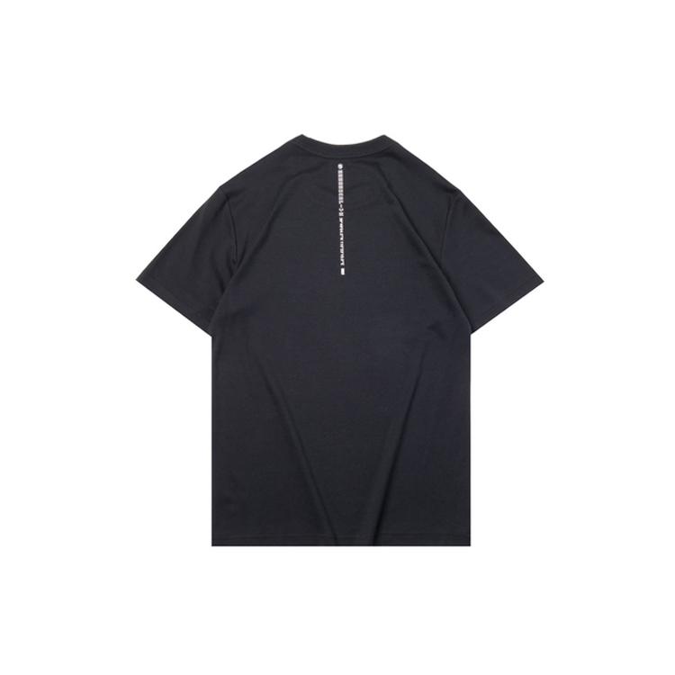 Li Ning T Shirts Men's Black Crew Neck Moderate Straight Fit AHSQ237-2